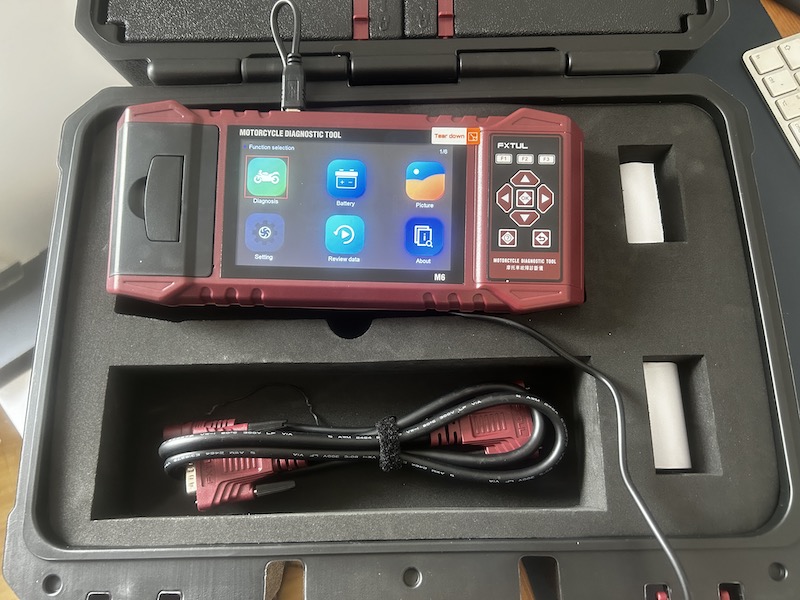 FXTUL M6 motorcycle diagnostic system contents